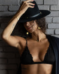 Peacock Bra Black
